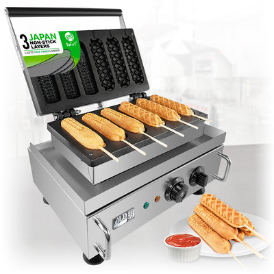 AP-528 Corn Dog Maker Werbespot | 6 Waffeln auf Stöcken | Nicht -STiCK