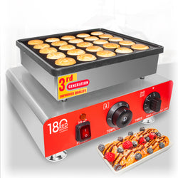 AR-2240 Mini Dutch Pancake Maker | Poffertjes Iron Commercial | 25 Pcs | Dutch Mini Pancakes